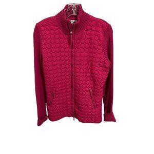 Harve Bernard Zip up Sweater Pink Size Large